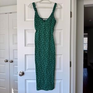 Reformation Green Floral Lynda Dress in Size 2